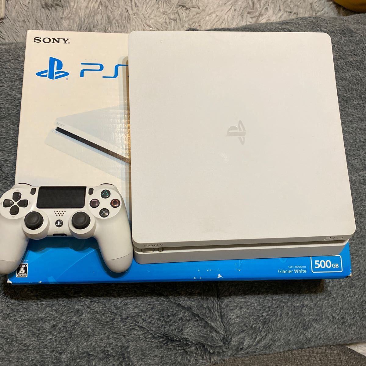 【2101】① [１円～] PS4 本体 CUH-2100A グレイシャー・ホワイト 白 プレイステーション4 動作確認済み 中古品