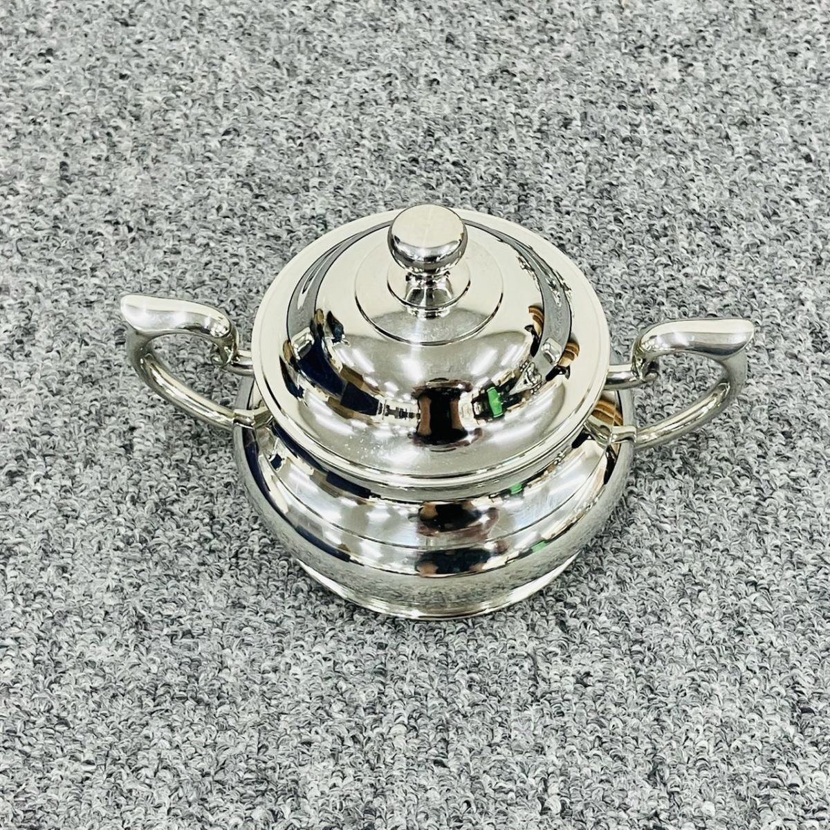 S145-Z22-547 Selangor Pewter SINCE 1885 セランゴール ピューター ティーセット ティーポット/ミルクポット/シュガーポット/トレー SA_画像4