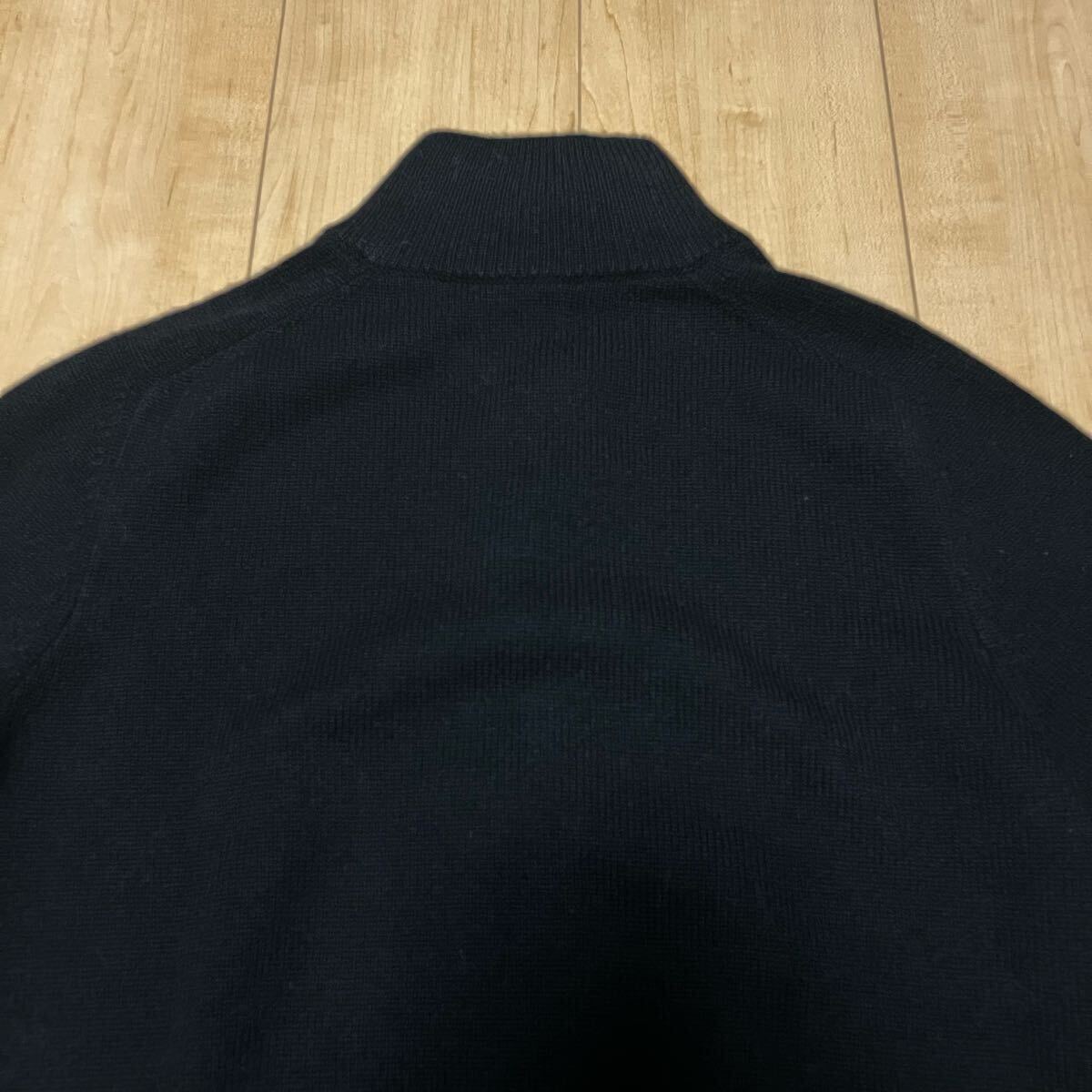 激安 格安 Louis Vuitton ルイ・ヴィトン LV カーディガン ニット 長袖 ブラック 黒 ワンポイント リブ イタリア製_画像4