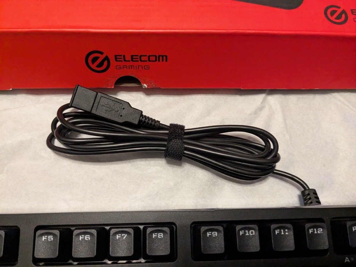 ◎0710u2539 エレコム ゲーミングキーボード 有線 メカニカル 青軸 日本語配列 テンキーレス ブラック TK-GK20CBK_画像8