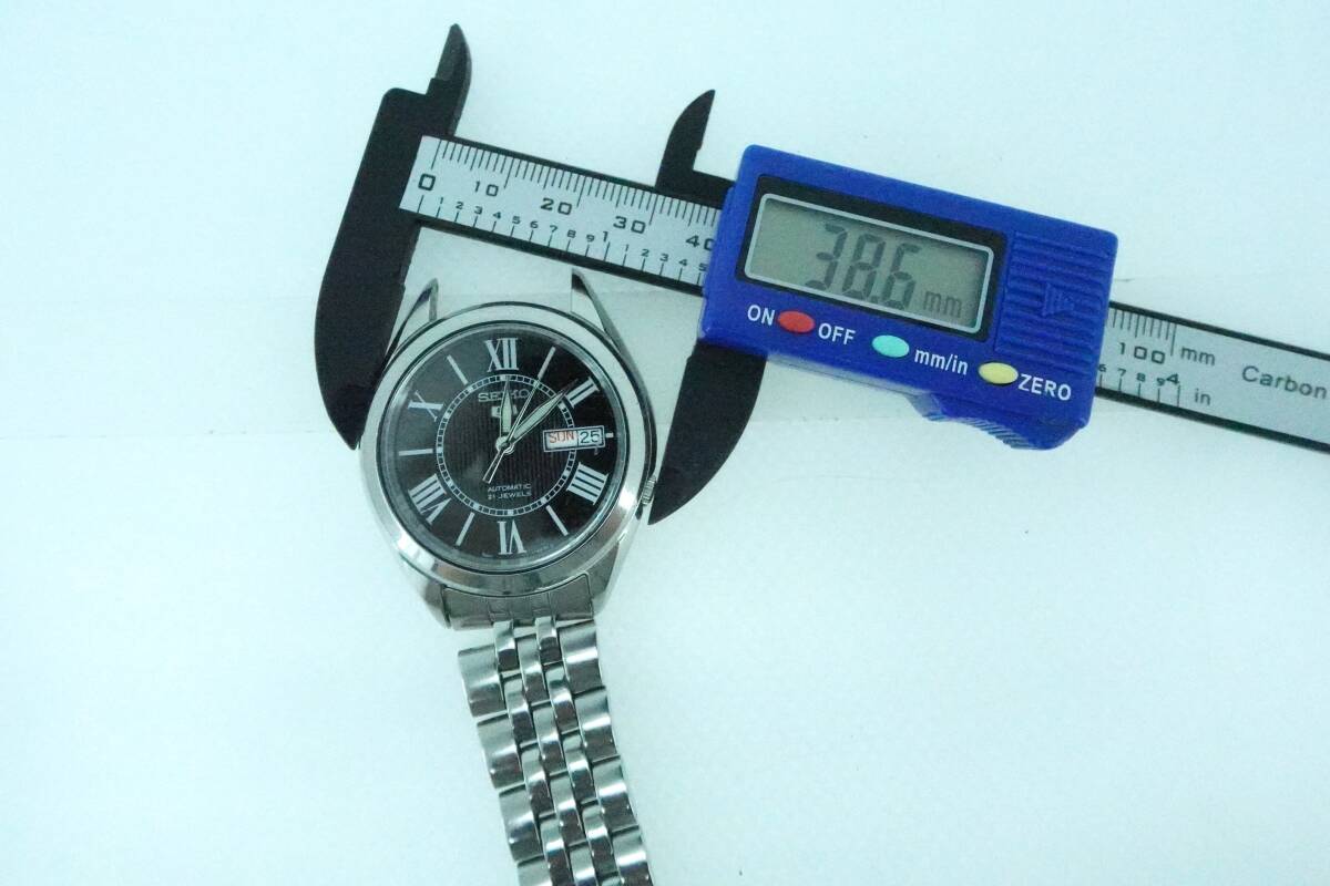  SEIKO セイコー5 AUTOMATIC 21JEWELS 腕時計 メンズ 自動巻き_画像4