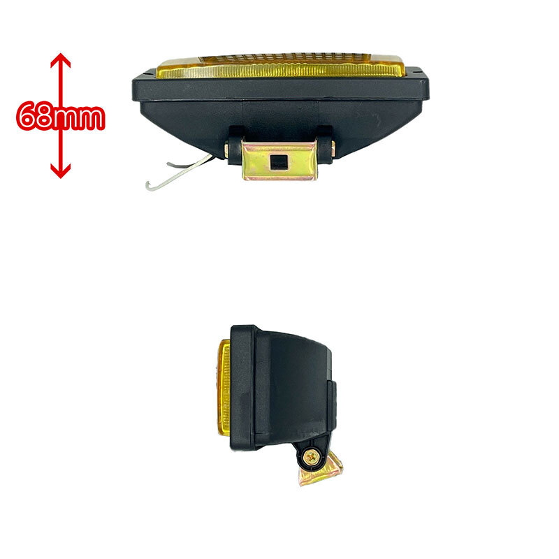 フォグランプ 左右セット 汎用 角型 イエロー ガラスレンズ カバー付き DLAA LA-1022 185×72×68mm_画像3