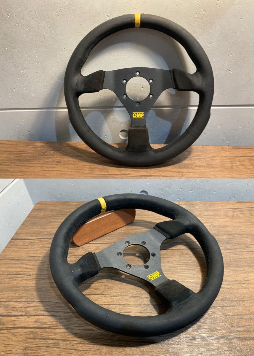 OMP TARGAタルガ 330 ステアリング バックスキン 32.5Φ MOMOモモNARDIナルディpersonal sparcoスパルコsabeltサベルト 旧車 JDM 小径_画像2