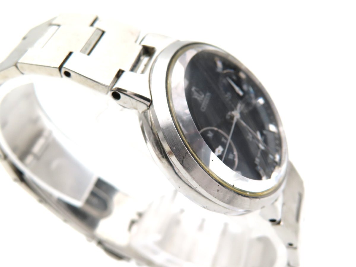 1円 シチズン 6329-H078121 クロスシー SS ブラック文字盤 ボーイズ 稼働 QZ 26909 LRN_画像3