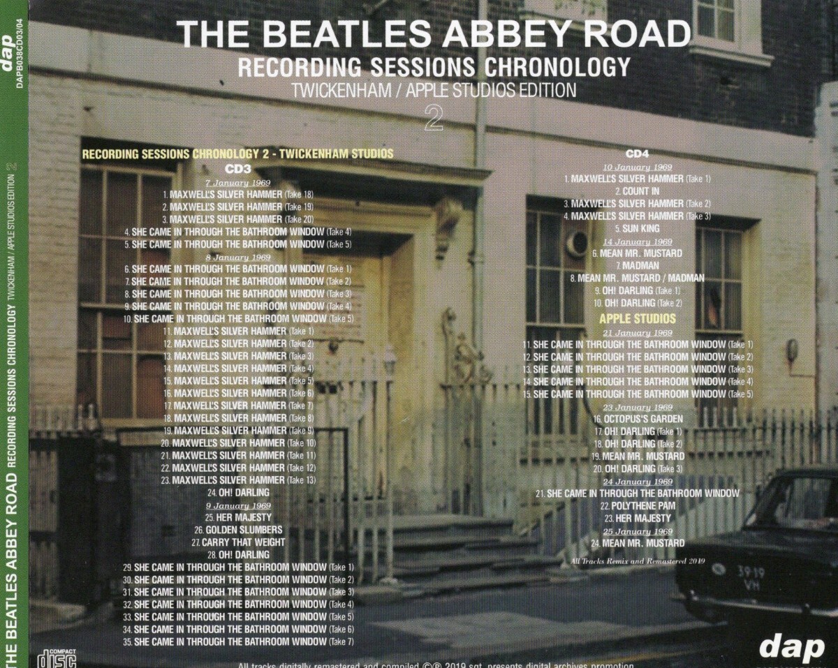 ビートルズ BEATLES - ABBEY ROAD : RECORDING SESSIONS CHRONOLOGY - TWICKENHAM / APPLE STUDIO EDITION (8CD)新品輸入プレス盤_画像4