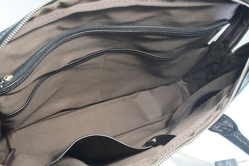 【K310】DEUX MONCX/デュモンクス ビジネスバッグ 紳士鞄 牛革 日本製 ブラック 無地  _画像6