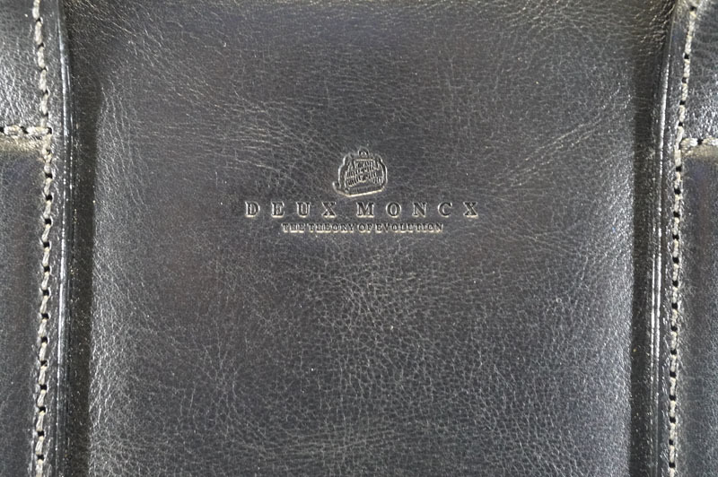 【K310】DEUX MONCX/デュモンクス ビジネスバッグ 紳士鞄 牛革 日本製 ブラック 無地  _画像4