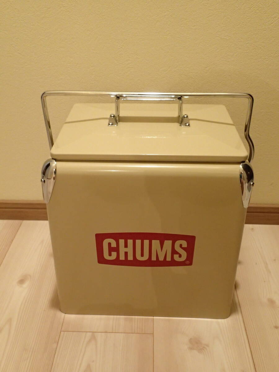 チャムス CHUMS チャムススチールクーラーボックス CH62-1803　12L / ベージュ_画像1