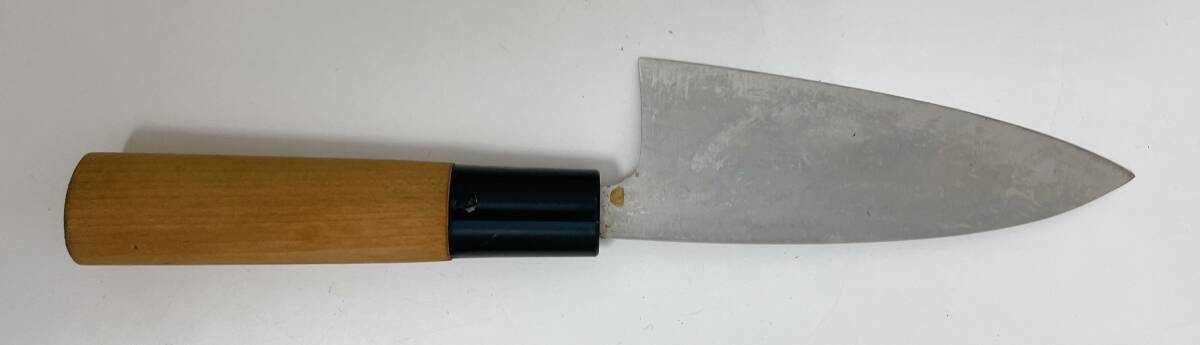 【秀宗作・関 孫六出刃包丁2本セット】手打/出刃/包丁/料理/和食/キッチン/小出刃包丁/持ち手木製/現状品/A79-214_画像7