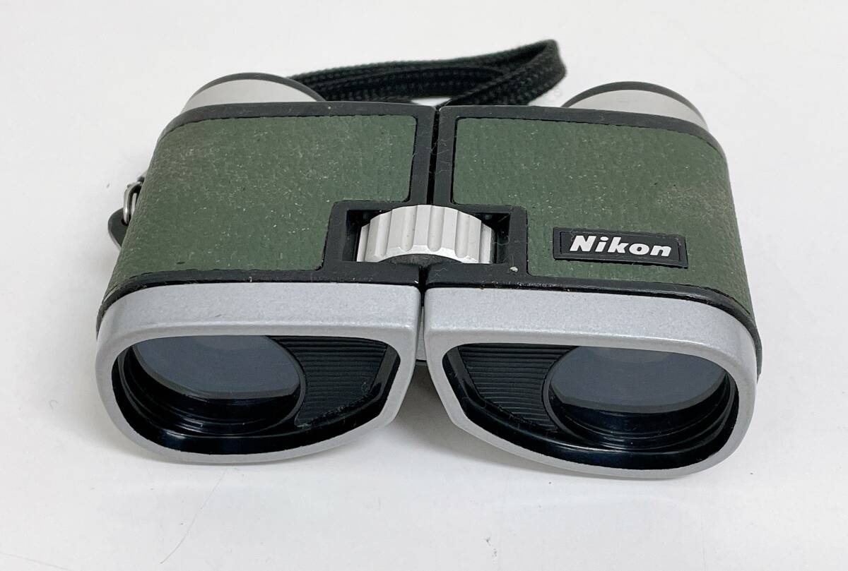  【双眼鏡・オペラグラスまとめて★】Nikon 3倍/グリーン/Crystar Lens/Sport Glass/レトロ/現状品/A710-229_画像2