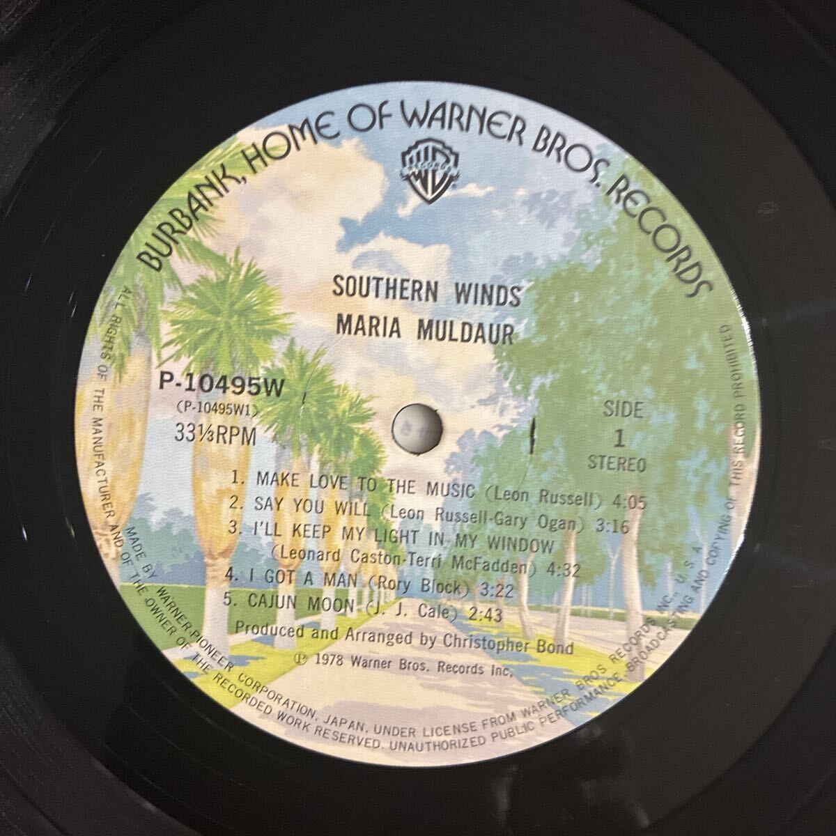 Maria Muldaur/Southern Winds 国内盤帯付LPレコード_画像4