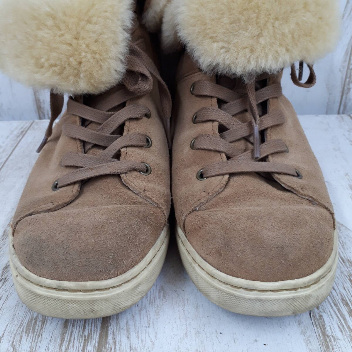 靴866-194♪【80】UGG アグ ボアスニーカー 25㎝ 1016956_画像2