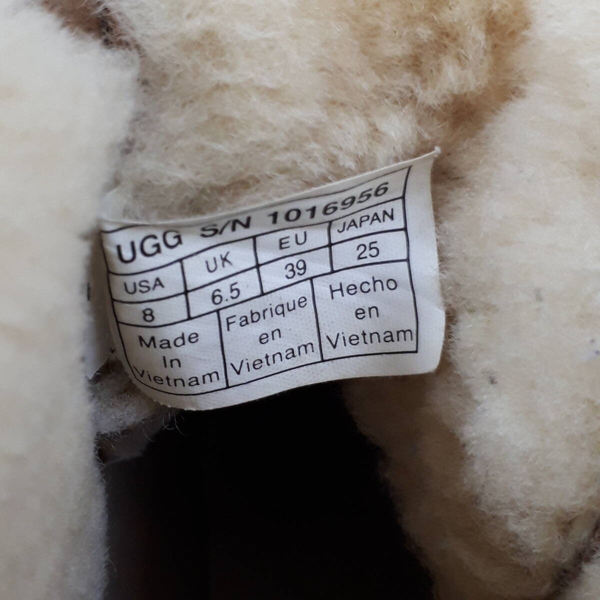 靴866-194♪【80】UGG アグ ボアスニーカー 25㎝ 1016956_画像5