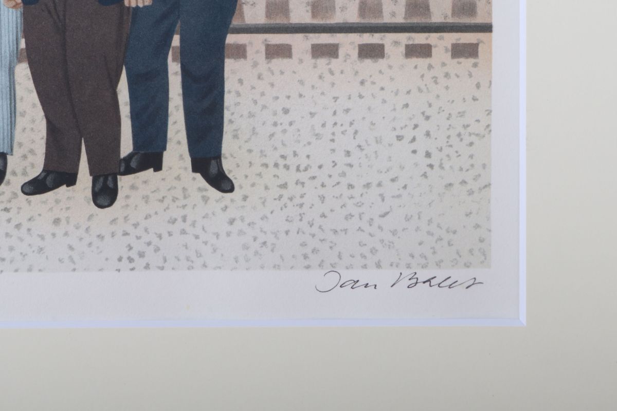 9575 ジャンバレー Jan Balet「ユニオンパシフィック Union Pacific」リトグラフ 真作 ドイツ 現代ナイーフアート 素朴でユーモラスな画風_画像4