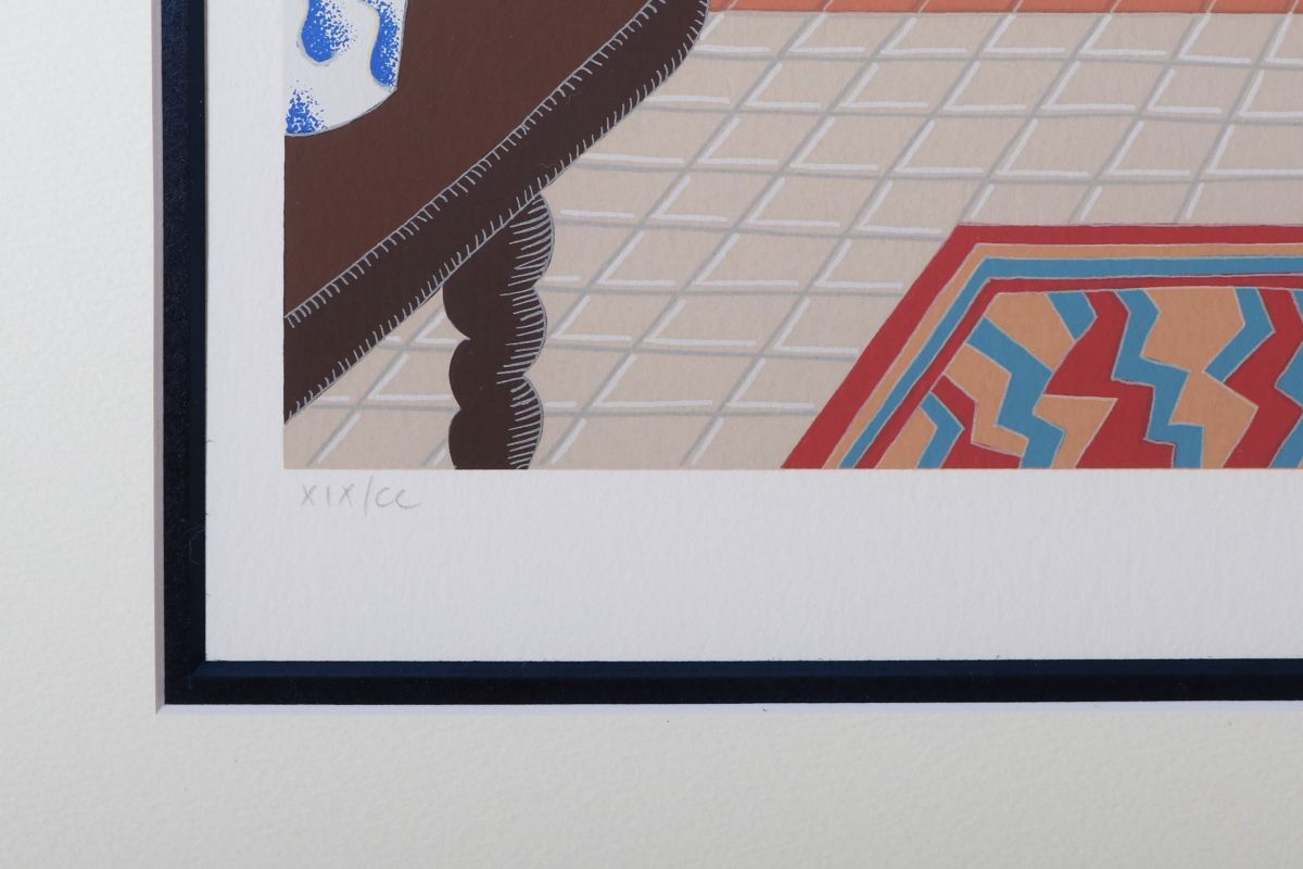 9578 トーマス・マックナイト Thomas Mcknight 「パームビーチ ウィラローザ Villa Rosa」 シルクスクリーン 額装 真作 保証書付_画像4