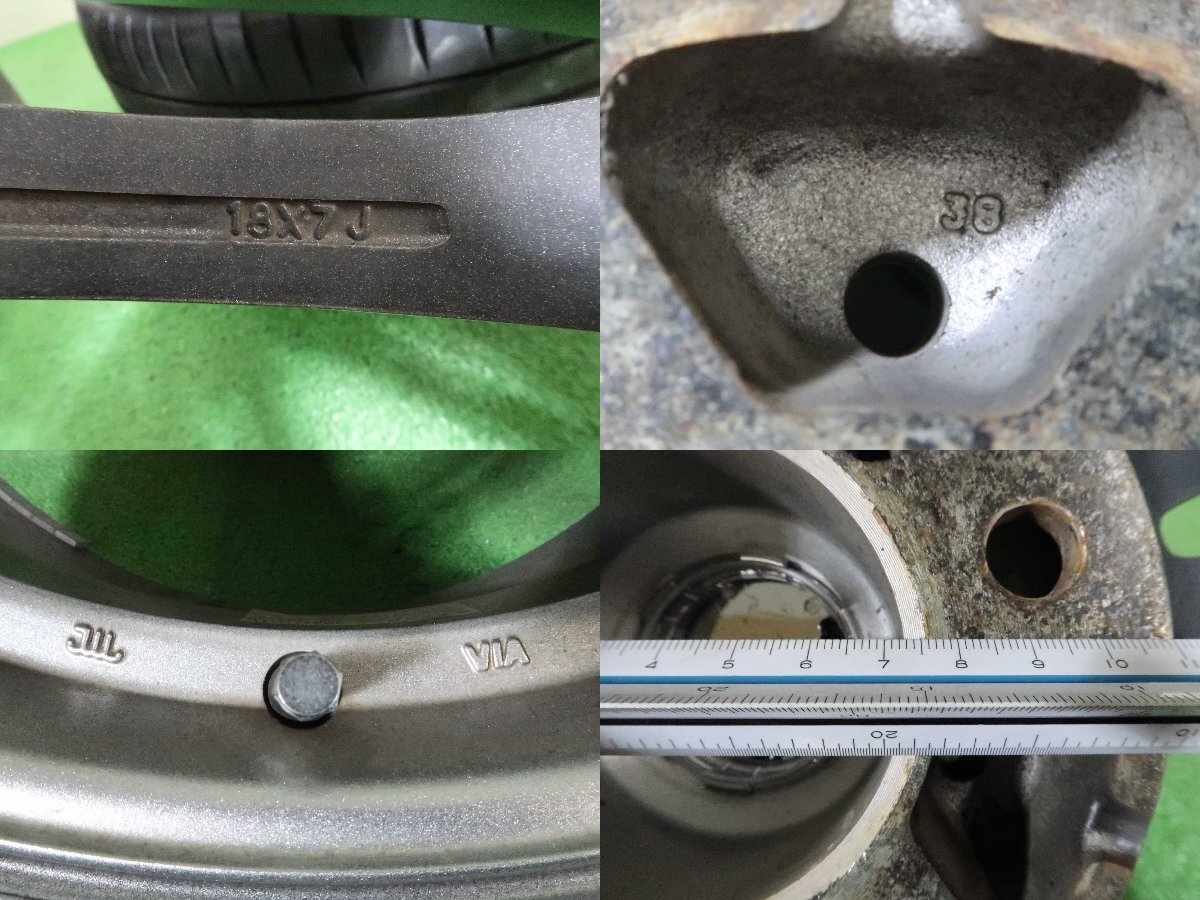 アルファード ヴェルファイア 30系 等 4本 ZACK 18インチ 7J +38 114.3 オールシーズン ミシュラン クロスクライメイト2 2023年 235/50R18の画像9