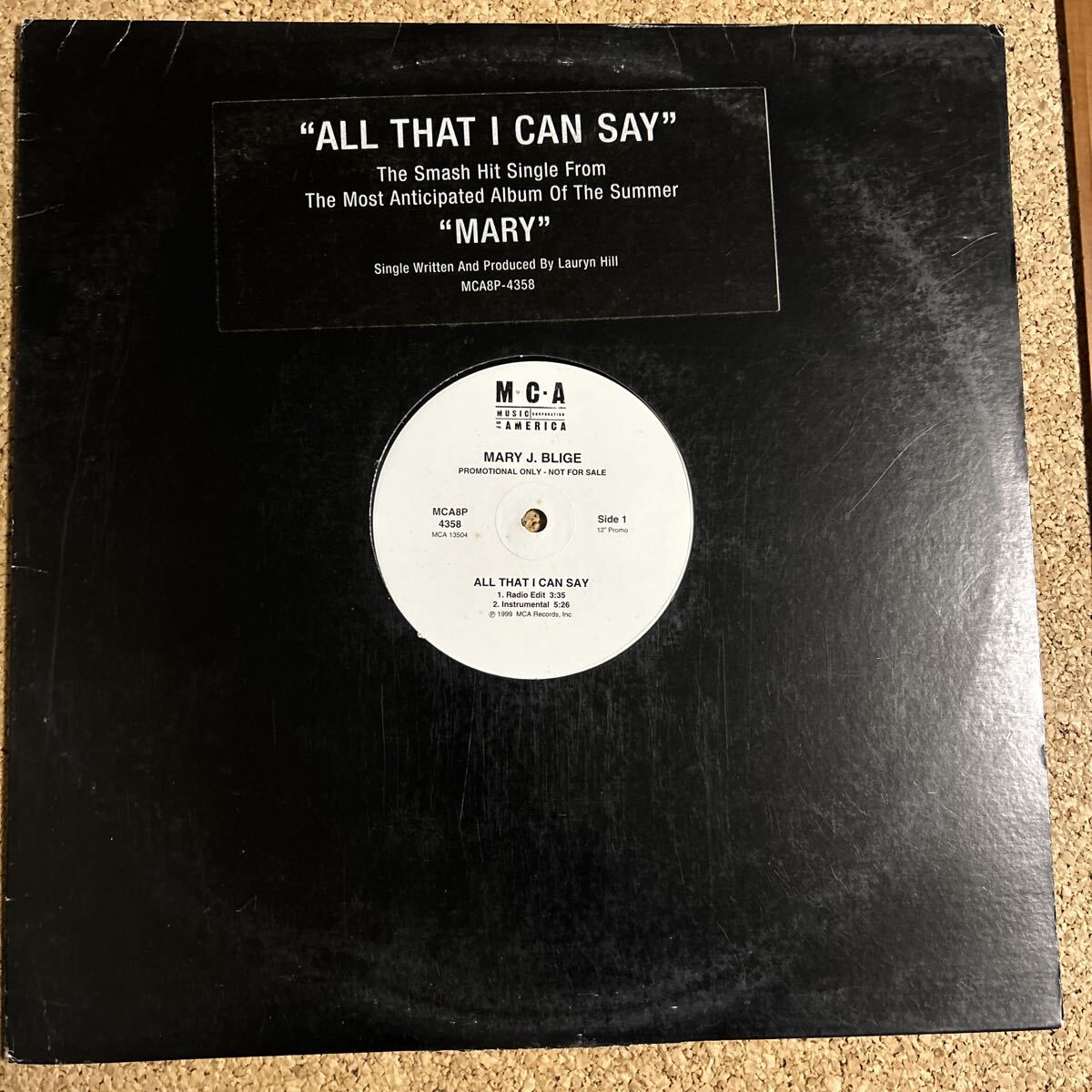 MARY J. BLIGE / ALL THAT I CAN SAY / LP レコード_画像1