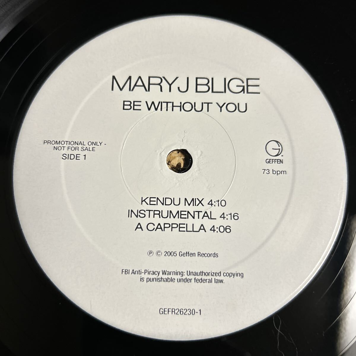 MARY J BLIGE / BE WITHOUT YOU (CLUB MIXES) LP レコード_画像2
