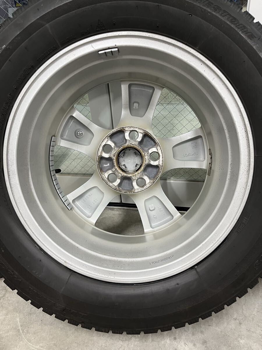 アルファード エスティマ 純正 スタッドレス 215/60R16 ブリヂストン VRX2 2022年 4本 セット トヨタ 16インチ 6.5J バリ溝_画像6