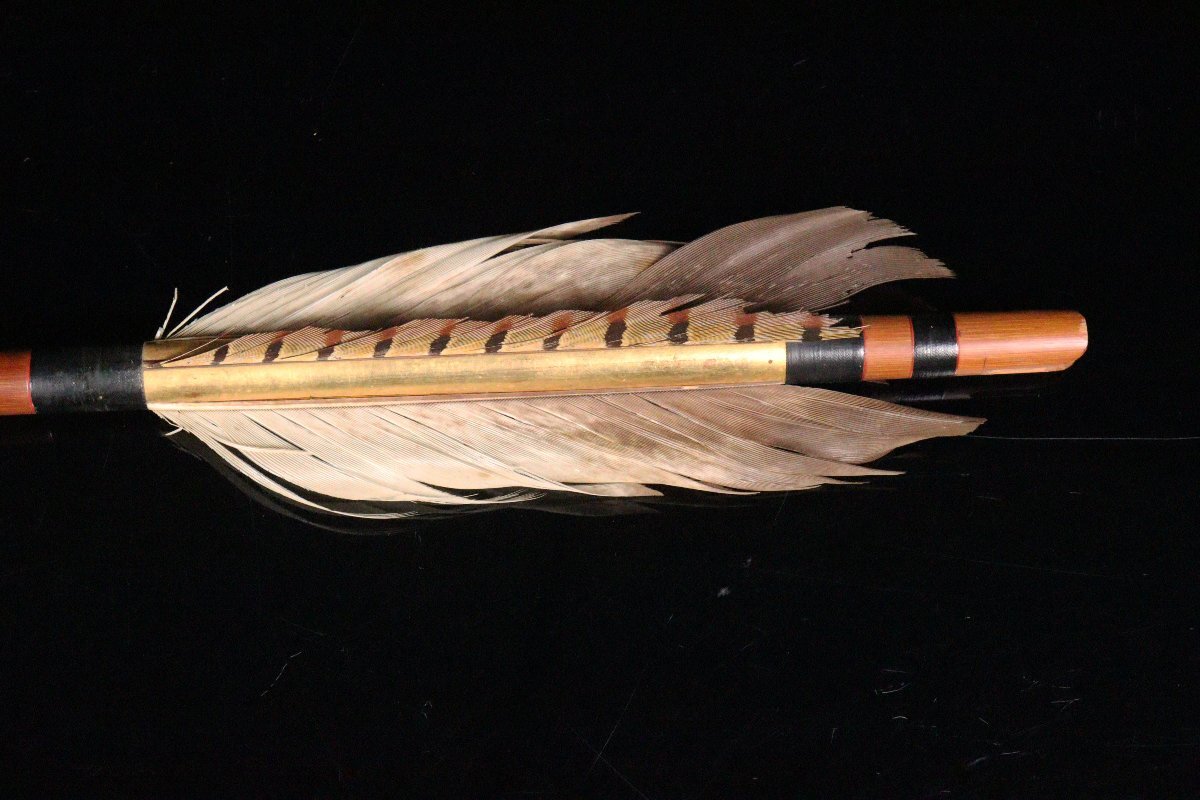 [ASAHI] Edo период стрельба из лука . смычок стрела большой доспехи . инструмент украшение с коробкой храм . место магазин товар [76249tp]