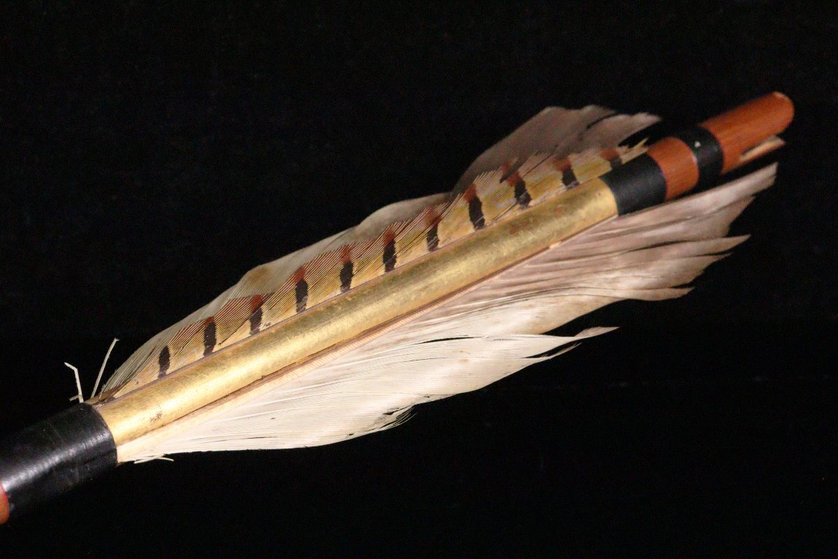 [ASAHI] Edo период стрельба из лука . смычок стрела большой доспехи . инструмент украшение с коробкой храм . место магазин товар [76249tp]