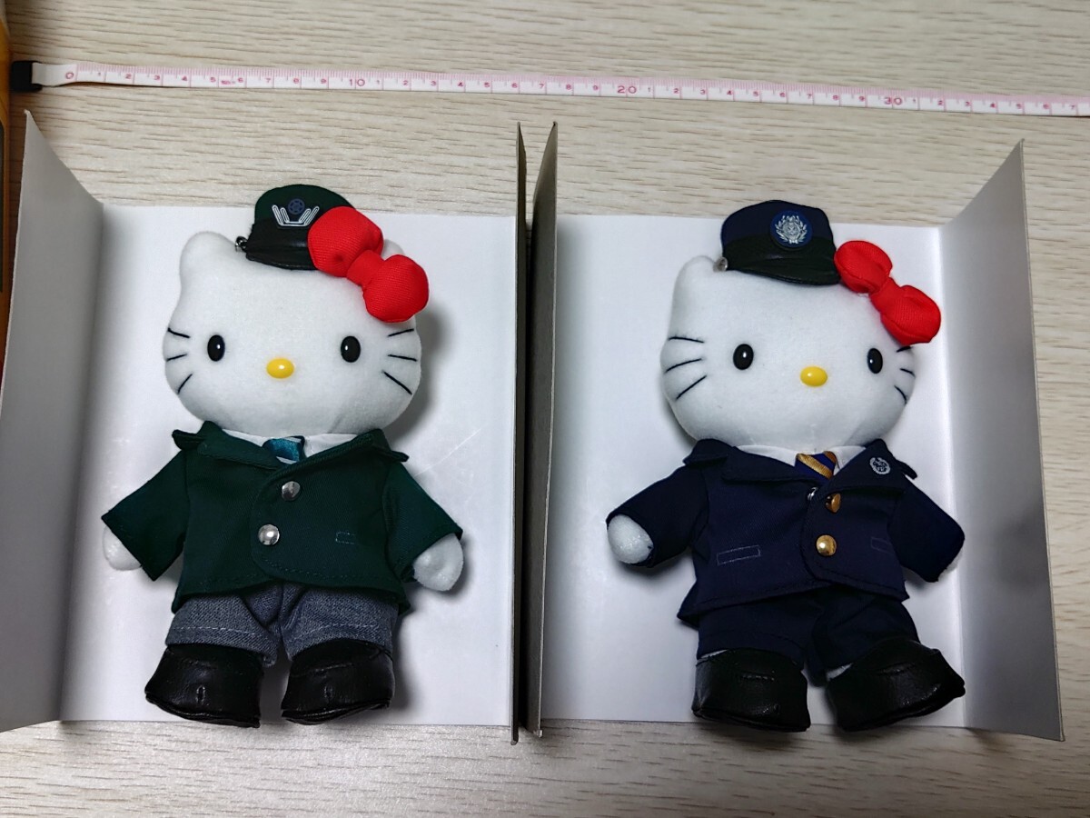 【未使用】ハローキティ 京阪電気鉄道 大阪市交通局 スルッとKANSAIコラボ 制服 ぬいぐるみ キティ 京阪電車 大阪メトロ_画像2
