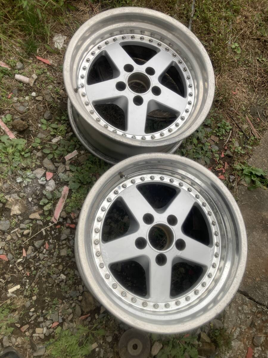 редкий глубокий обод 16 дюймовый 8J Work equip 2 шт 90's подлинная вещь work оборудовать редкий глубокий обод 16 дюймовый 8J Work equip 2 шт 90's подлинная вещь work оборудовать