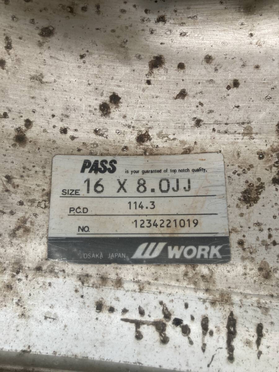 редкий глубокий обод 16 дюймовый 8J Work equip 2 шт 90's подлинная вещь work оборудовать