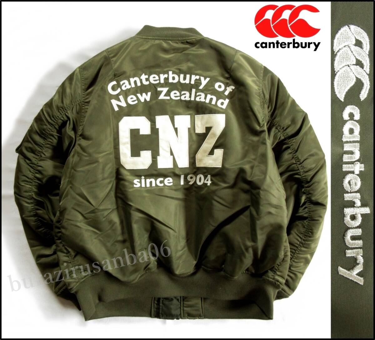 メンズ XL◆未使用 定価24,200円 canterbury カンタベリー MA-1 ディフェンダー ジャケット 秋冬 軽量 中綿 フライトジャケット RA71596-47_画像1