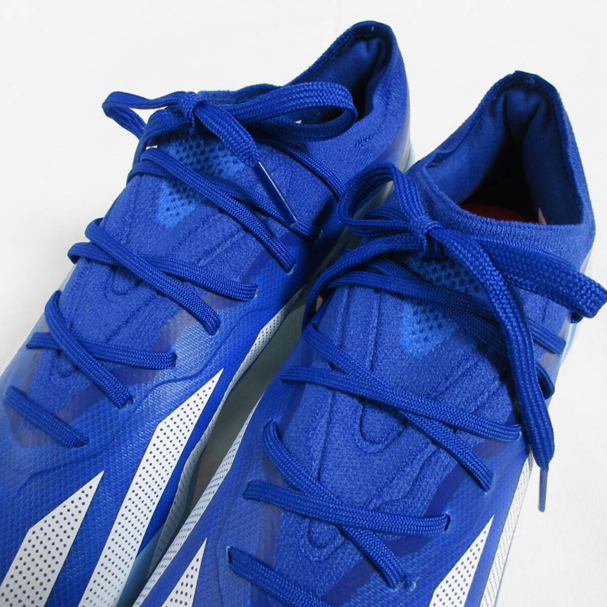 新品正規品アディダス 高級サッカー スパイク エックス クレイジーファースト 取替式 柔らかい土グラウンド用 天然芝用 青系 27㎝_画像6