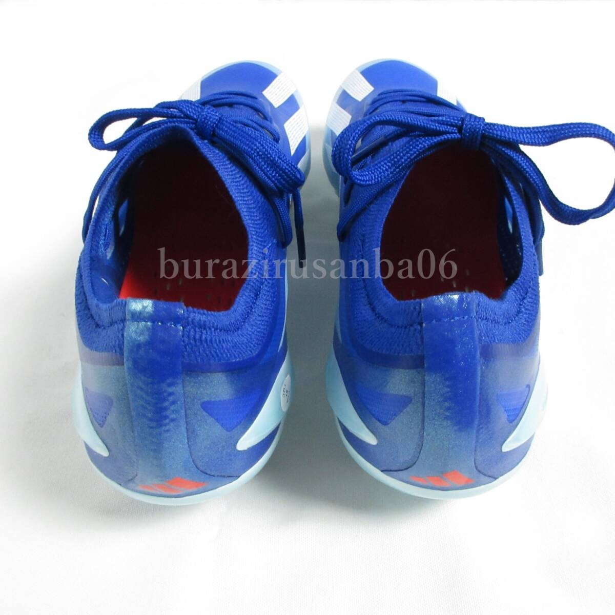 新品正規品アディダス 高級サッカー スパイク エックス クレイジーファースト 取替式 柔らかい土グラウンド用 天然芝用 青系 27㎝_画像8