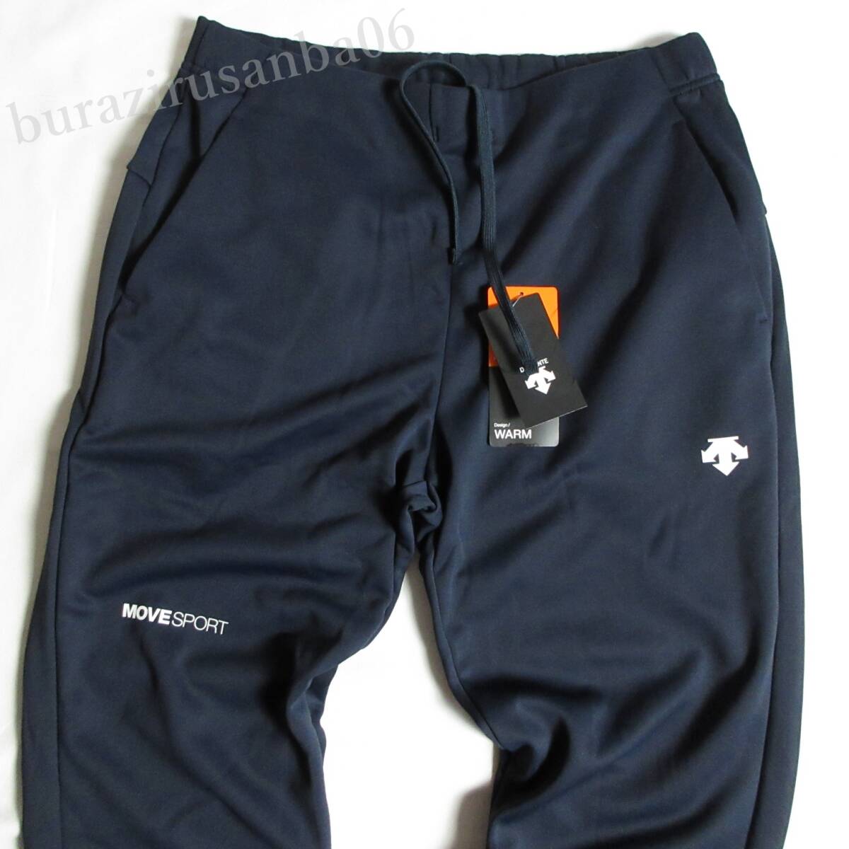 メンズ XO 紺◆未使用 DESCENTE デサント HEATNAVI スウェット 上下セット 裏薄手フリース ジップ パーカー ロングパンツ セットアップ_画像7