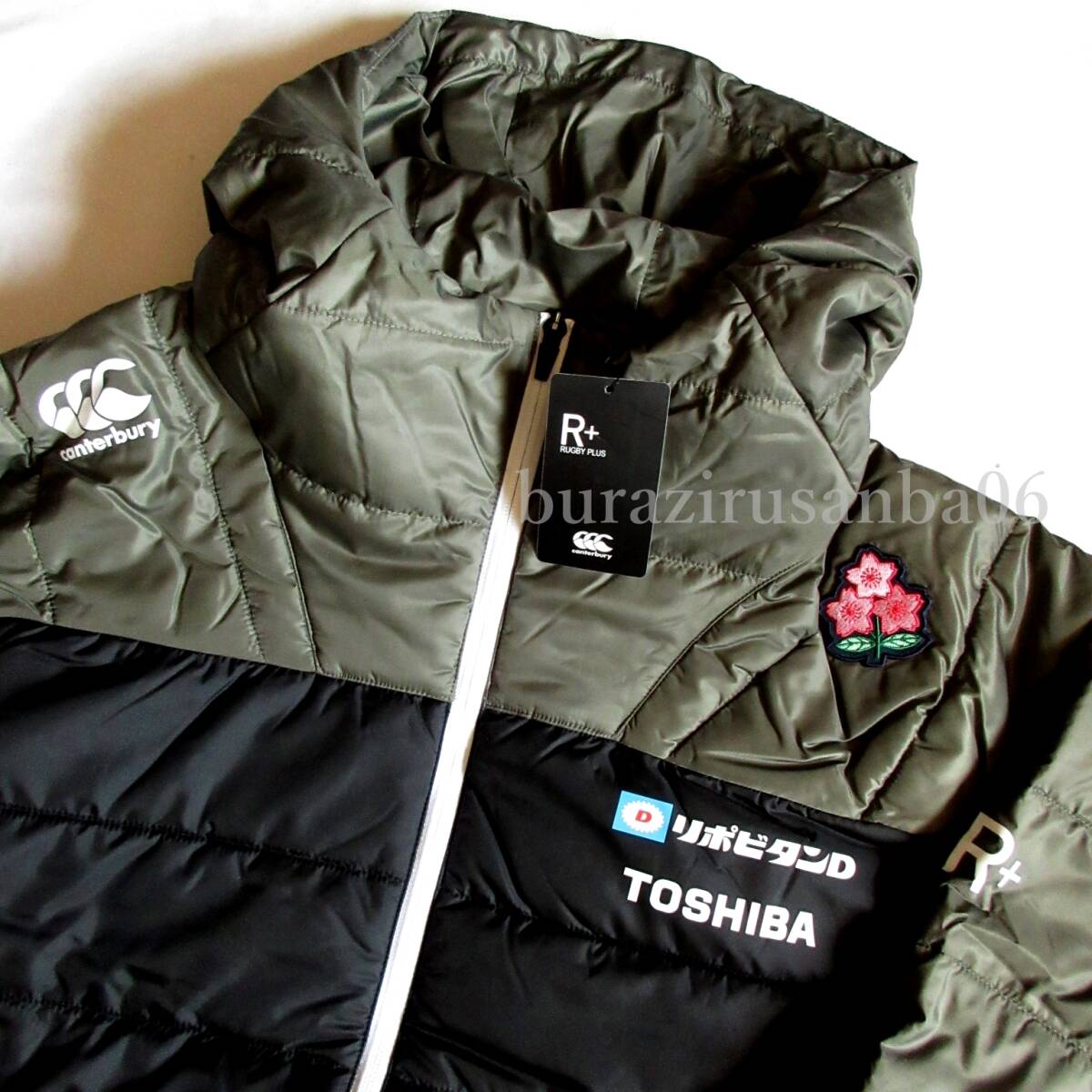 メンズ M◆未使用 定価73,700円 canterbury カンタベリー ラグビー日本代表モデル JAPAN ウォーマー ジャケット パンツ 軽量 中綿 防寒_画像3