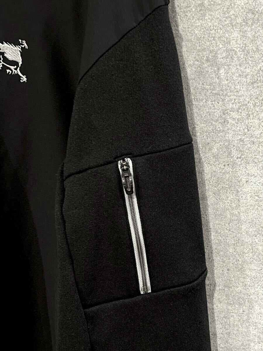 秋冬に! OAKLEY オークリー スカル刺繍 長袖 タートルネック トップス シャツ 裏起毛 ブラック 黒 2XLサイズ メンズ ウェア ○ 新規×_画像2