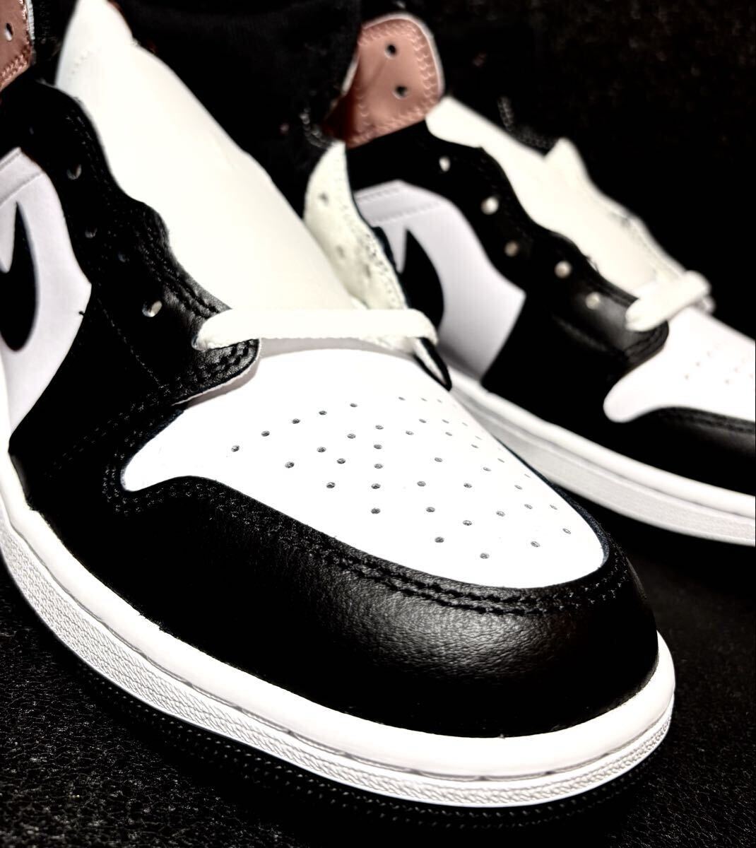 ☆送料込■新品27.0cm■ナイキ エア ジョーダン１MID ホワイト/ラストピンク/ブラック AIR JORDAN 1 【定価.18700円】_画像9