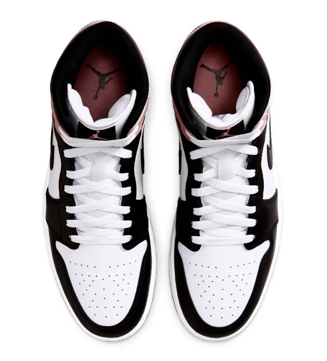 ☆送料込■新品26.5cm■ナイキ エア ジョーダン１MID ホワイト/ラストピンク/ブラック AIR JORDAN 1 【定価.18700円】_画像3
