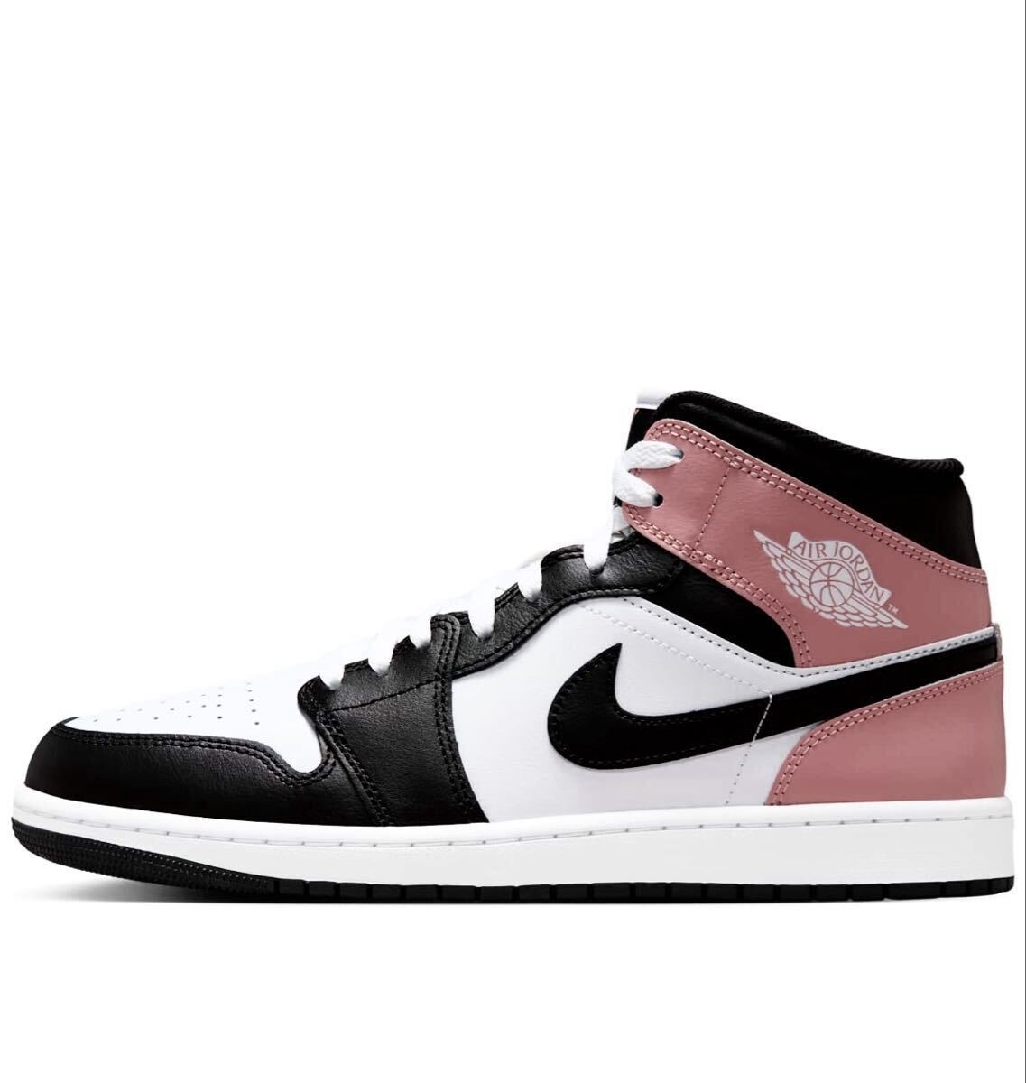 ☆送料込■新品26.5cm■ナイキ エア ジョーダン１MID ホワイト/ラストピンク/ブラック AIR JORDAN 1 【定価.18700円】_画像2