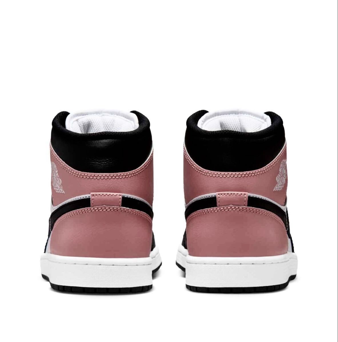 ☆送料込■新品26.5cm■ナイキ エア ジョーダン１MID ホワイト/ラストピンク/ブラック AIR JORDAN 1 【定価.18700円】_画像4
