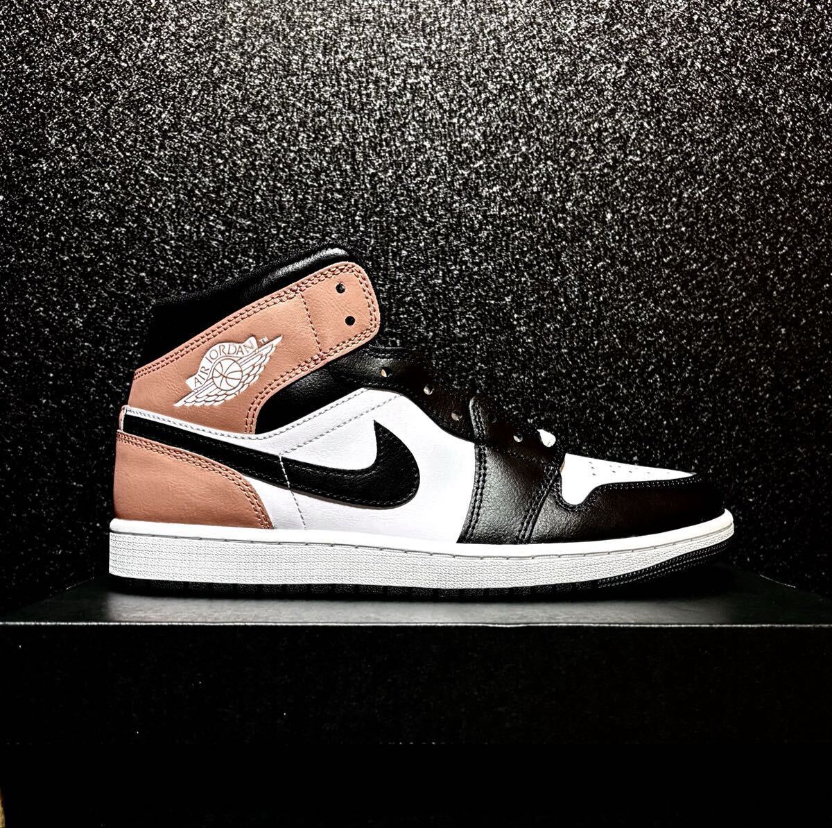 ☆送料込■新品27.0cm■ナイキ エア ジョーダン１MID ホワイト/ラストピンク/ブラック AIR JORDAN 1 【定価.18700円】_画像7