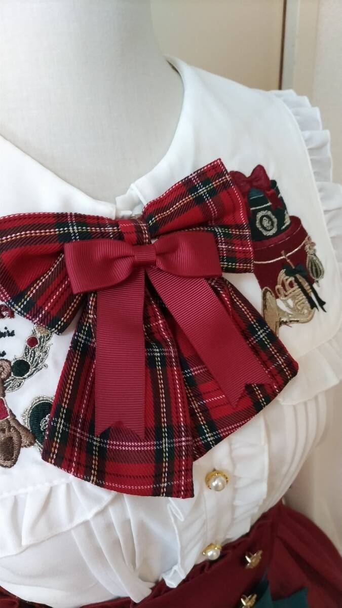 No.5046_赤Xmas刺繍ブラウスとサススカートセット_画像6