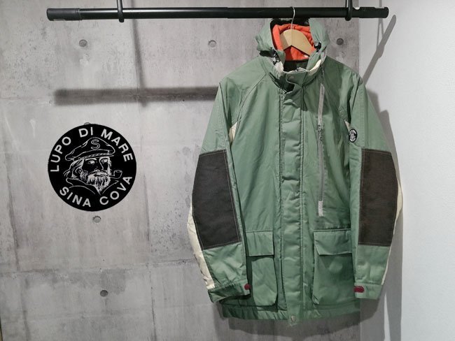 SINA COVA シナコバ LUPO DI MARE 取り外しフード付き マウンテンジャケット L/ナイロンジャケット/ブルゾン/メンズ/日本製/伊部_画像1