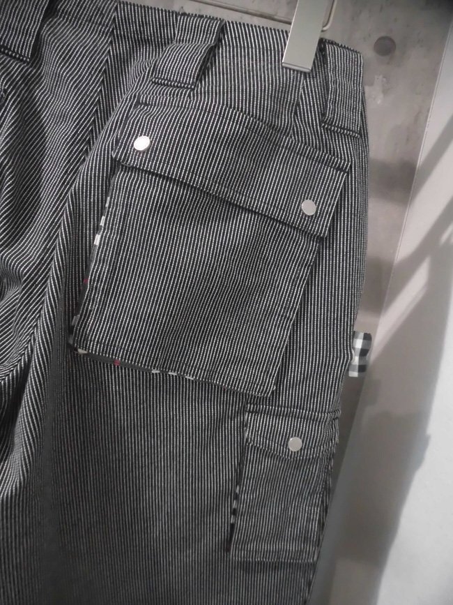 BURBERRY BLACK LABELバーバリー ブラックレーベル ノバチェック切替 ストライプ 9ポケット ストレッチパンツ 73/メンズ/三陽商会/程度良好_画像6