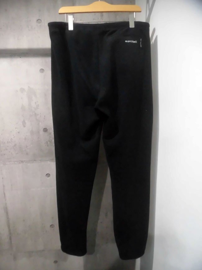 mont-bell モンベル 1106605 クリマプラス100 ライトスウェットパンツ XL/フリースパンツ/黒 ブラック/メンズ/アウトドア_画像3