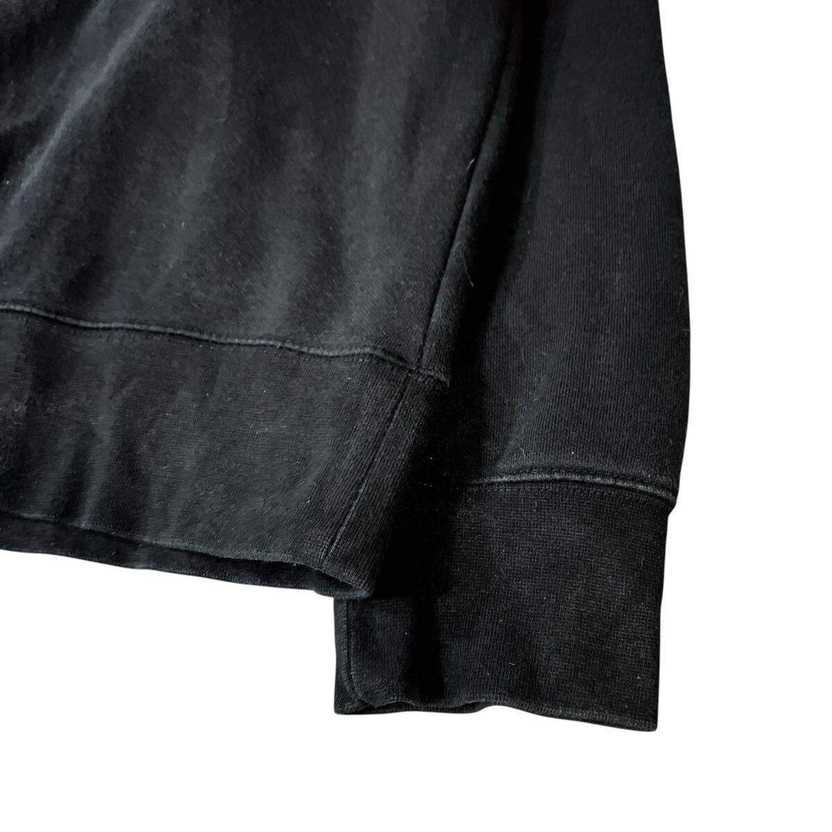 JAN SPORTS ハーフジップ カレッジスウェット カレッジロゴ XL 00s 黒ブラック 古着 スウェット トレーナー アメリカ古着 ジャンスポーツ製_画像5