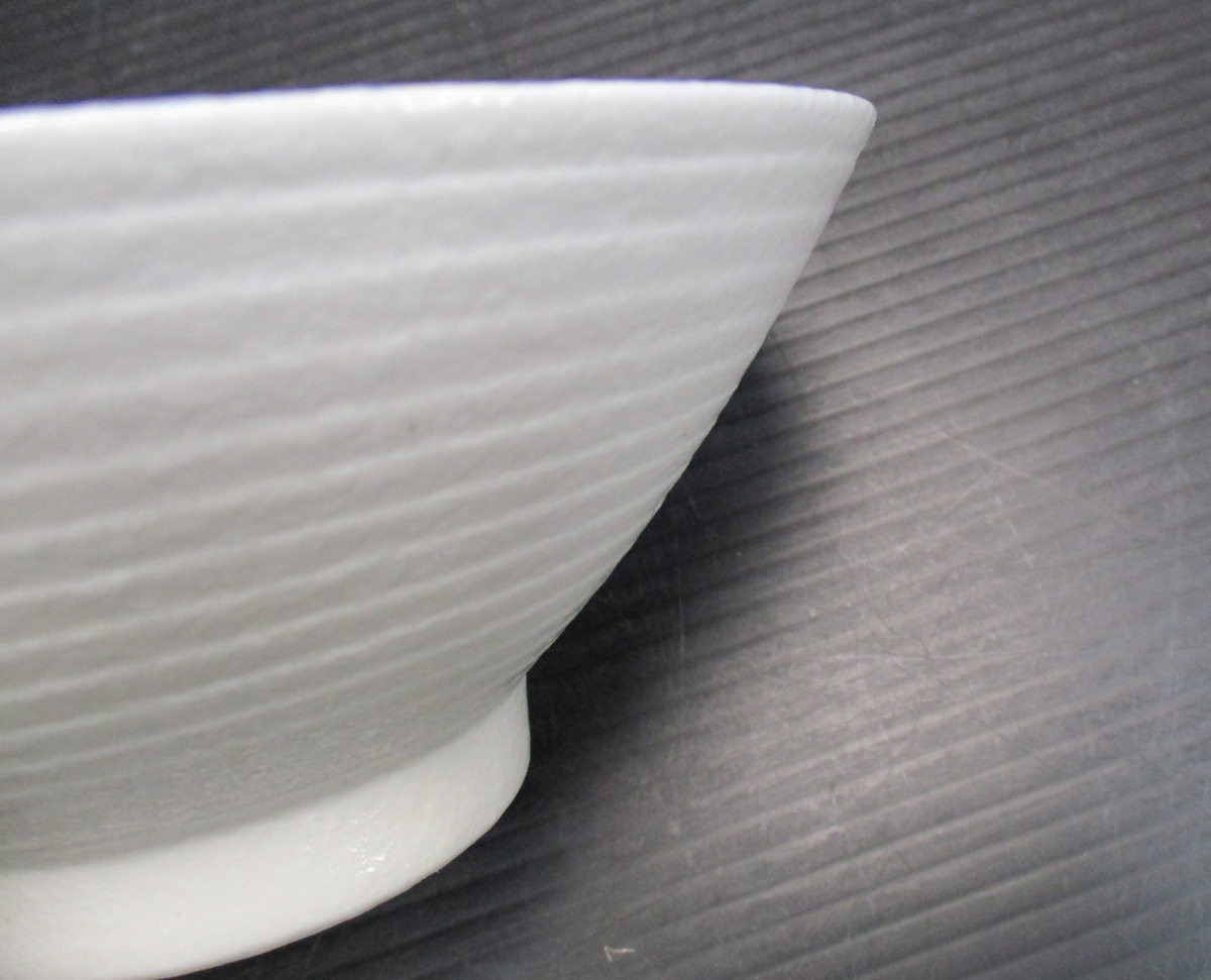  ご飯茶碗 大 12個「 桔梗 」あわ雪 直径ｘ高さcm お茶づけ 長期保管品 和食器 未使用 86060★*_画像7