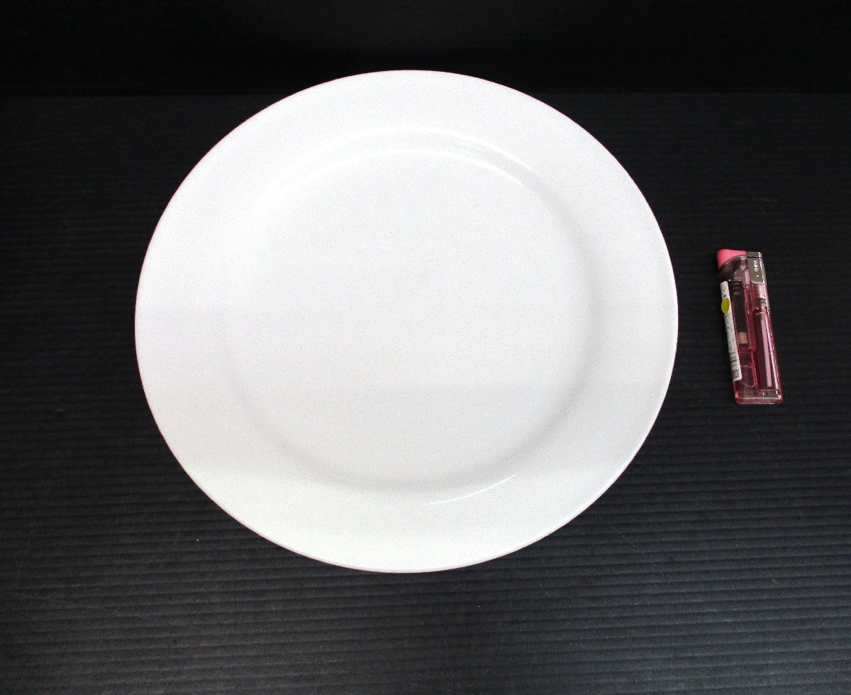 ディナー皿 ホワイトプレート 13枚 直径26x高さ2.3cm 中古 101682 ★_画像4