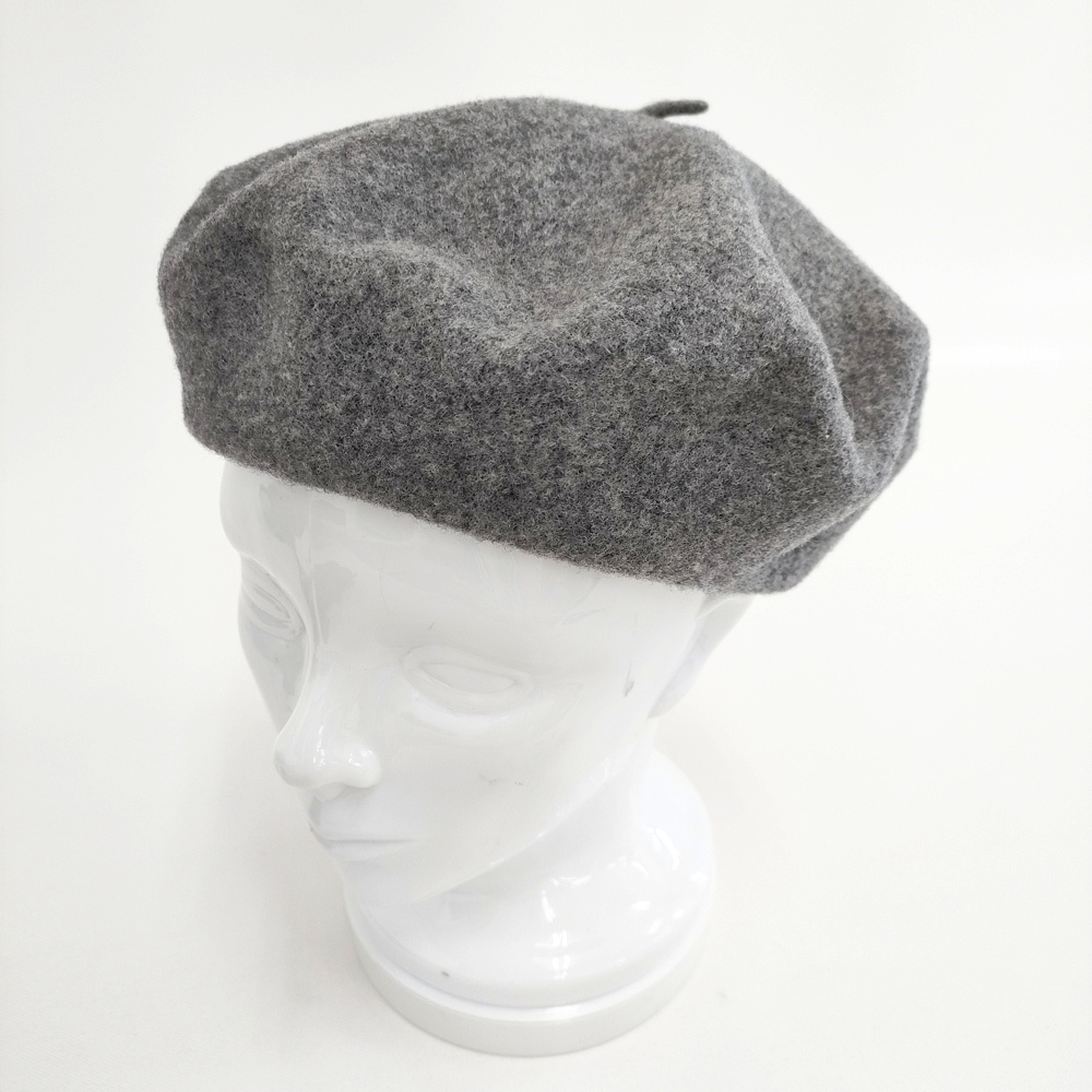 MHL. ウールベレー 定価6545円 595-0276503 ベレー帽 グレー エムエイチエル 5-1016T 260084_画像1