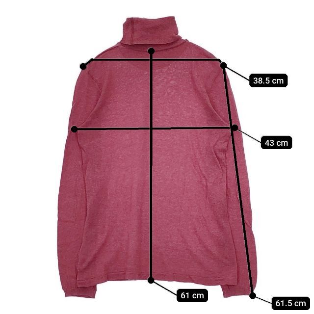 45R/45rpm コットン 超ガーゼタートルネック セーター ニット レッド フォーティーファイブアールピーエム 5-1013T 258244_画像5