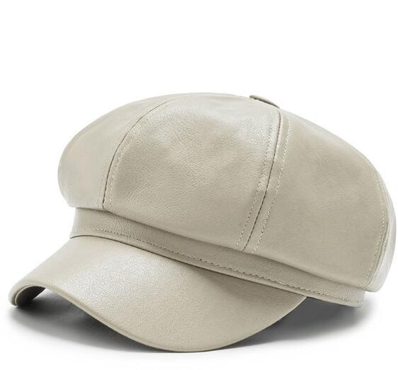 新品本革 八角帽子 メンズ レディース リアルレザー 男女兼用キャップ ベレー帽 キャスケット ハンチング 黒 お色選択可_画像5