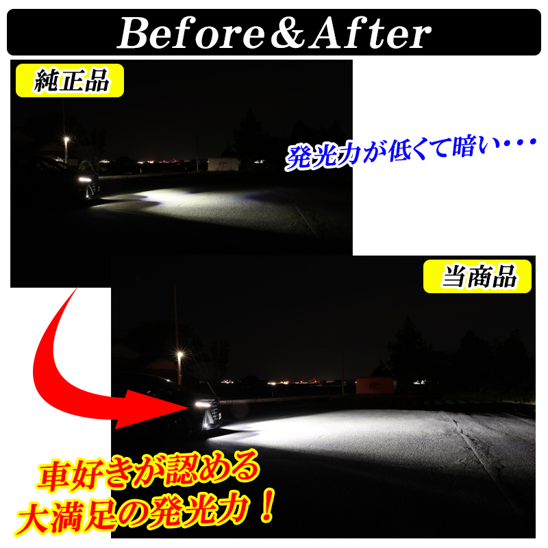 クラウン 220系 専用 LED フォグランプ 2色切り替え メモリー機能 L1B 爆光 ライムグリーン ホワイト 7800LM 車検対応 左右_画像6